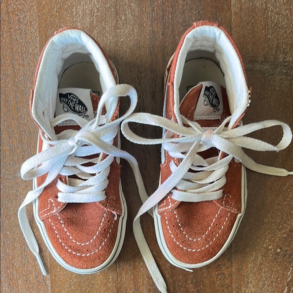 Vans Kids High-Top Sneakers - Red and White - Picture 2 of 4